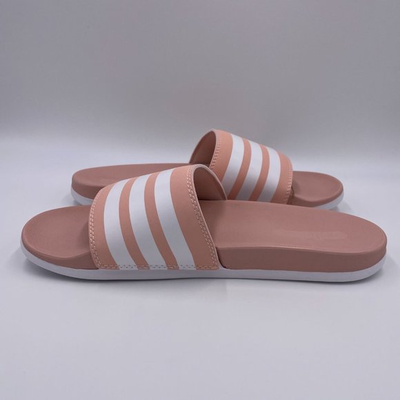 Adidas Adilette Comfort Pink / White Womens Slides - Picture 2 of 8